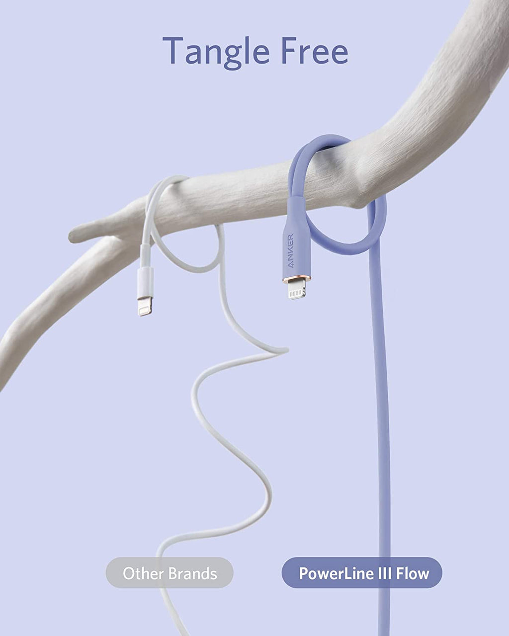 Anker <b>641</b> USB-C to Lightning Cable (Flow, 3 ft Silicone)