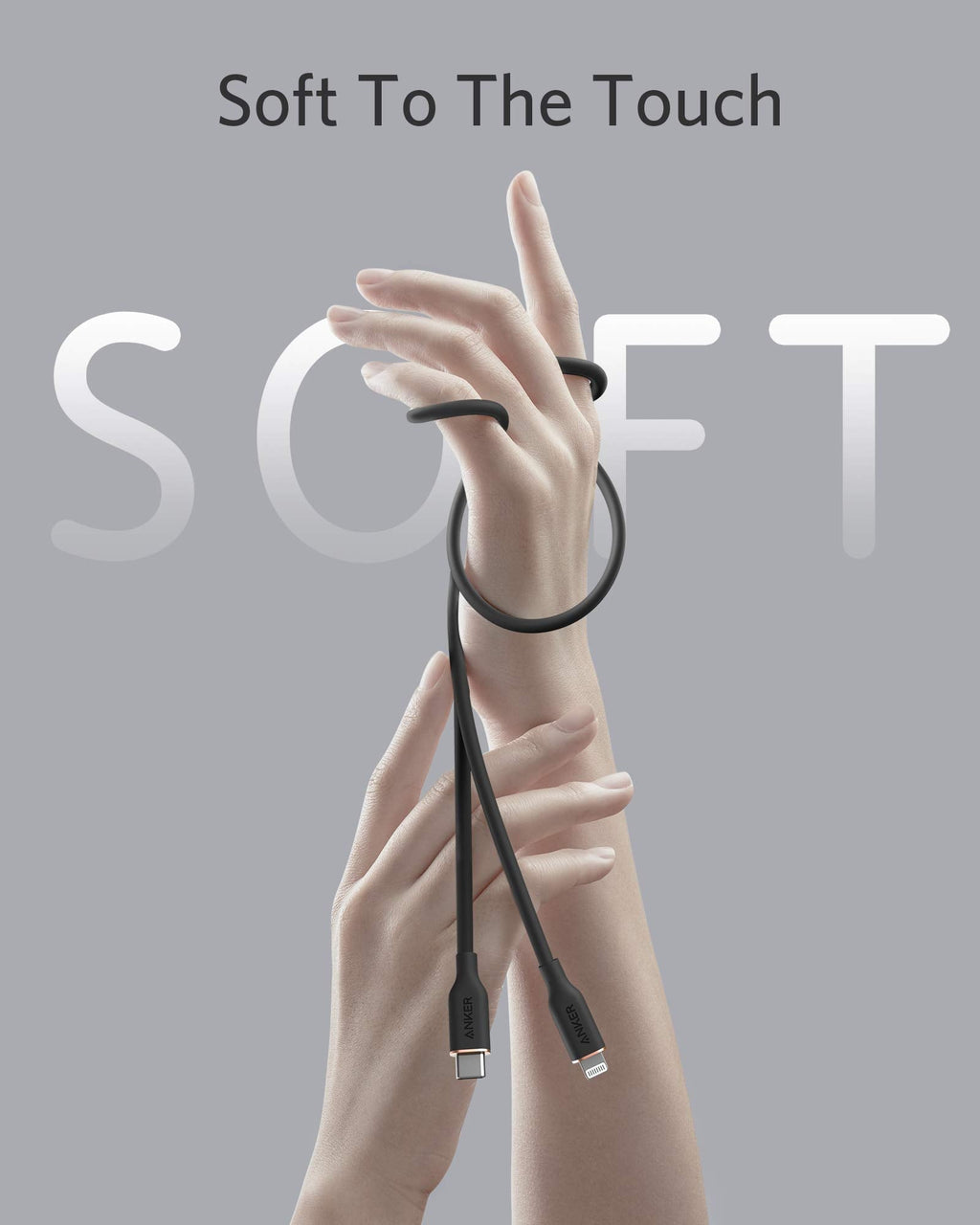 Anker <b>641</b> USB-C to Lightning Cable (Flow, Silicone)